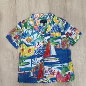 Polo by Ralph Lauren Kids Vibrant Sailing Print Shirt